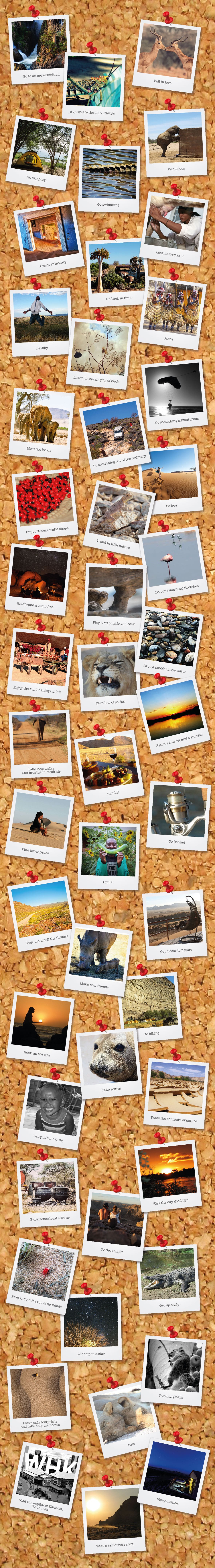 50 shades of travel pin board