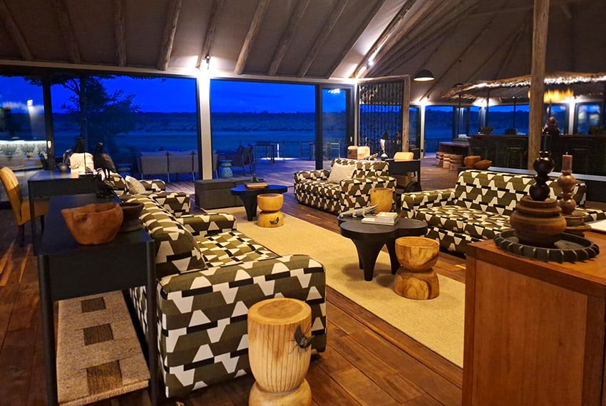 Chobe River Camp, lounge with view, Namibia