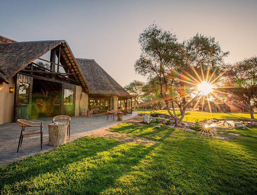 Okapuka Safari Lodge, sunset, Namibia