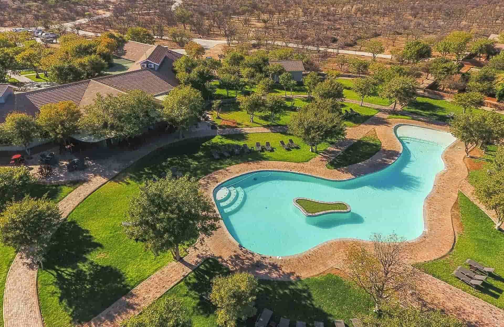 Damara Mopane Lodge, pool, Damaraland, Namibia