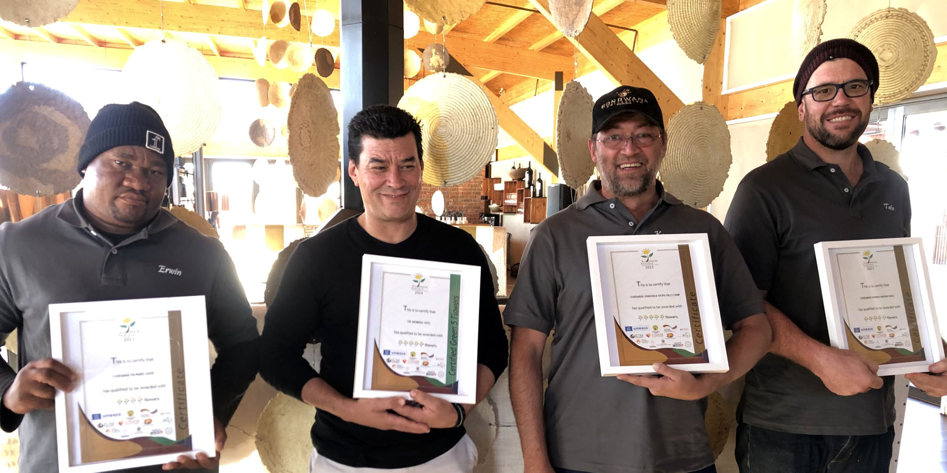 Lodge managers receive certificates, Namibia