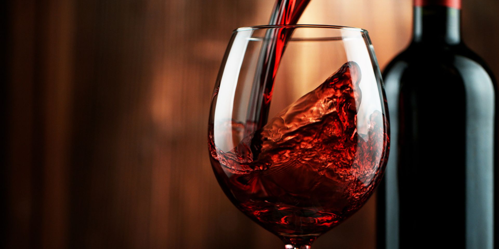 Glass of red wine
