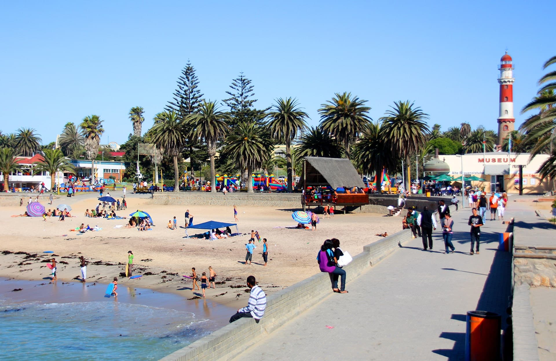 Mole, Swakopmund, Strand, Leuchtturm, Namibia