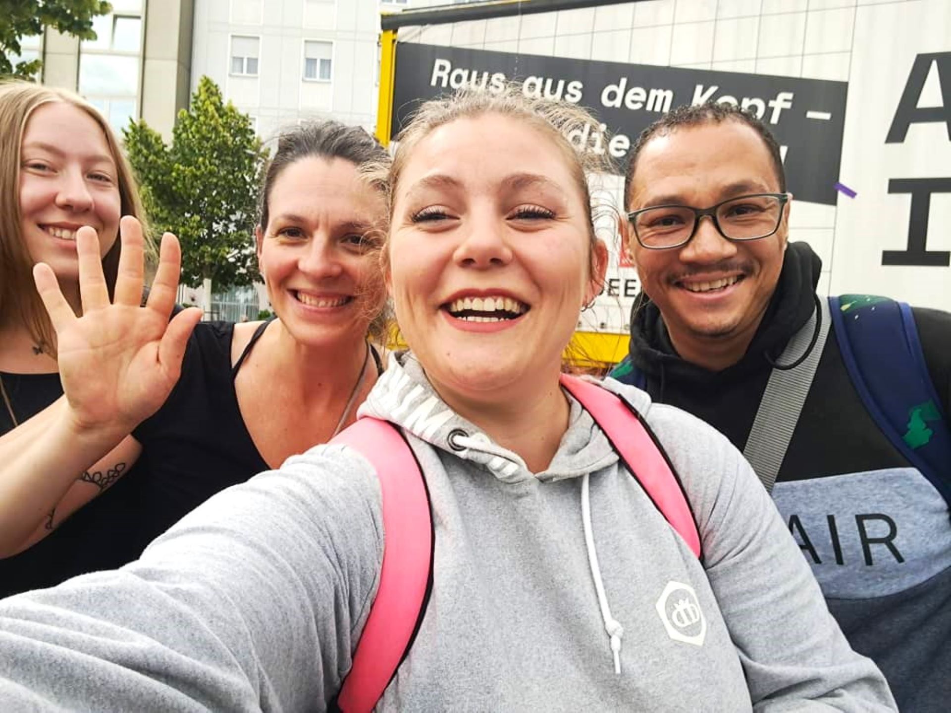 Nina Braun, Lisa Rottner, Christa-Marie and Algernon in Germany. 