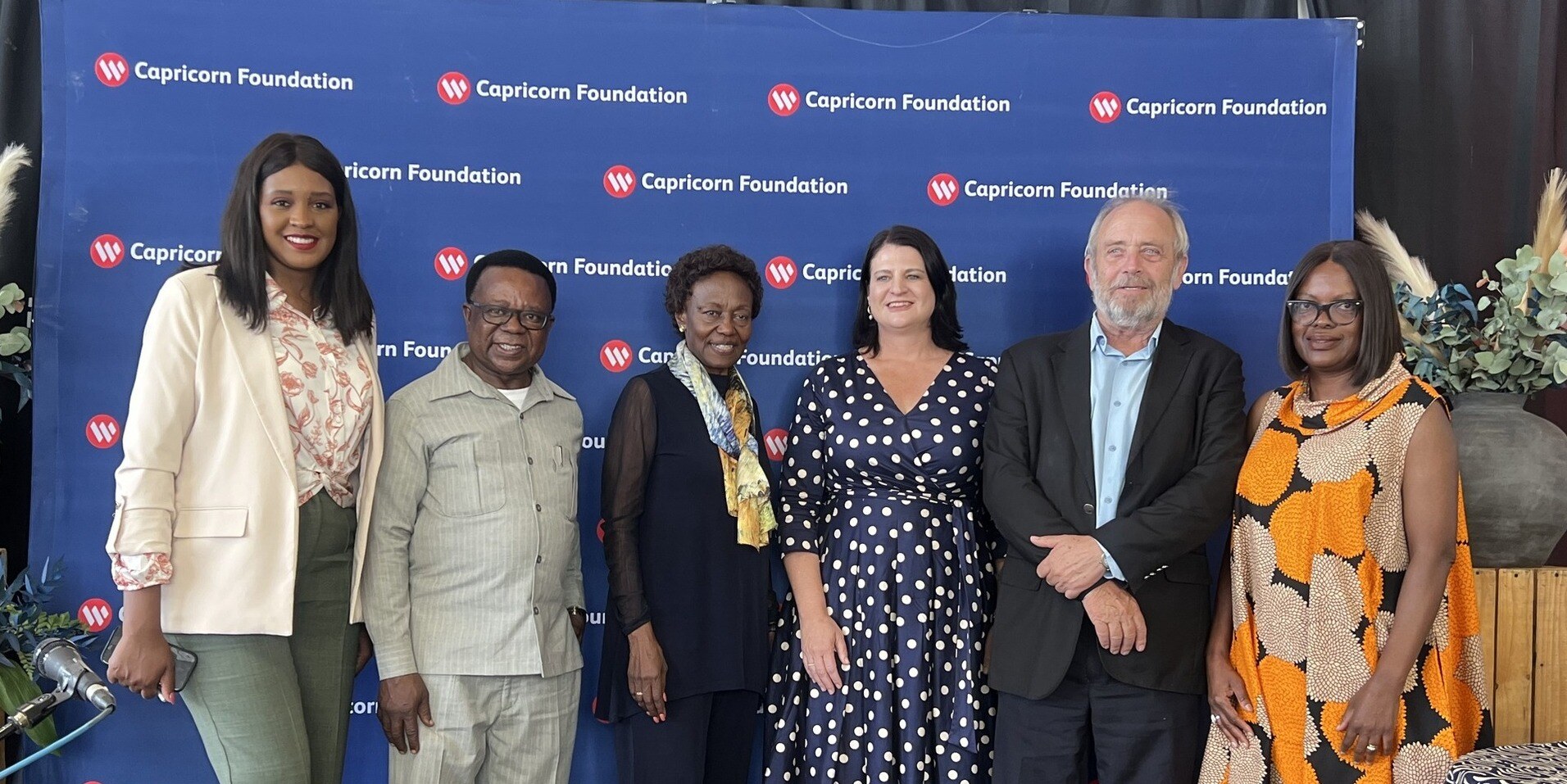 Representatives from Capricorn Foundation at the celebration of the 5 year anniversary of the Positive Change Programme at the BeFree Campus in Windhoek, Namibia. 
