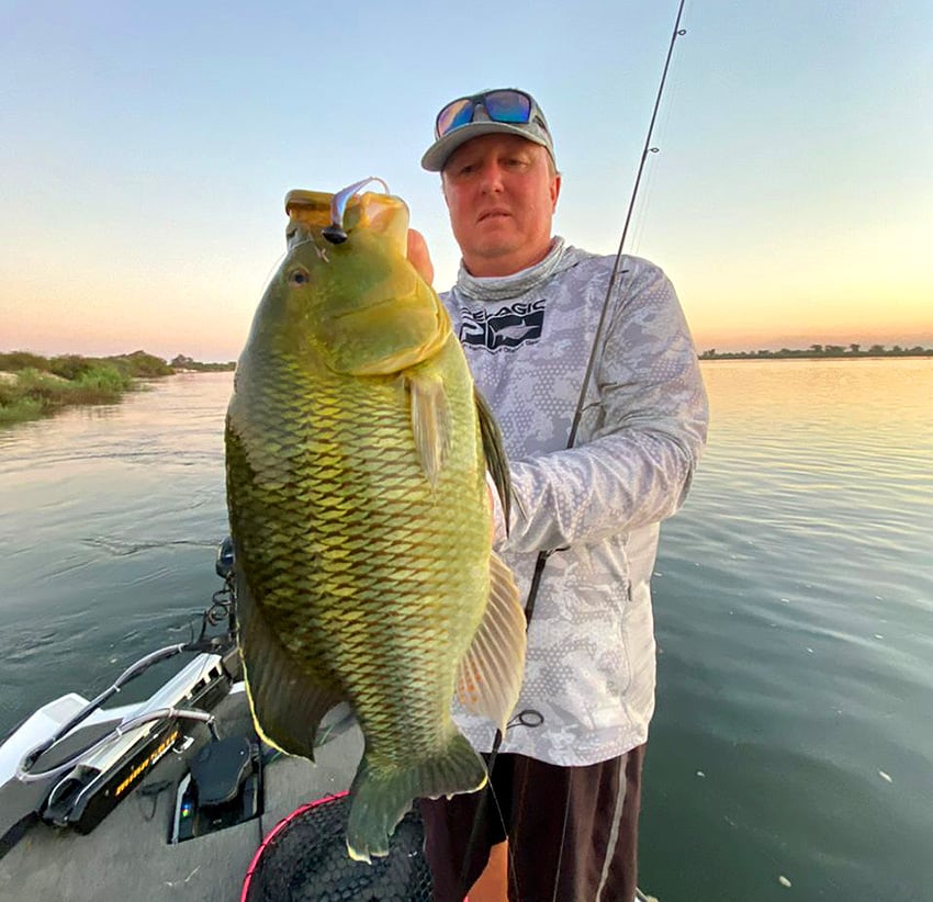 Fisherman with Nembwe, Zambezi, Namibia