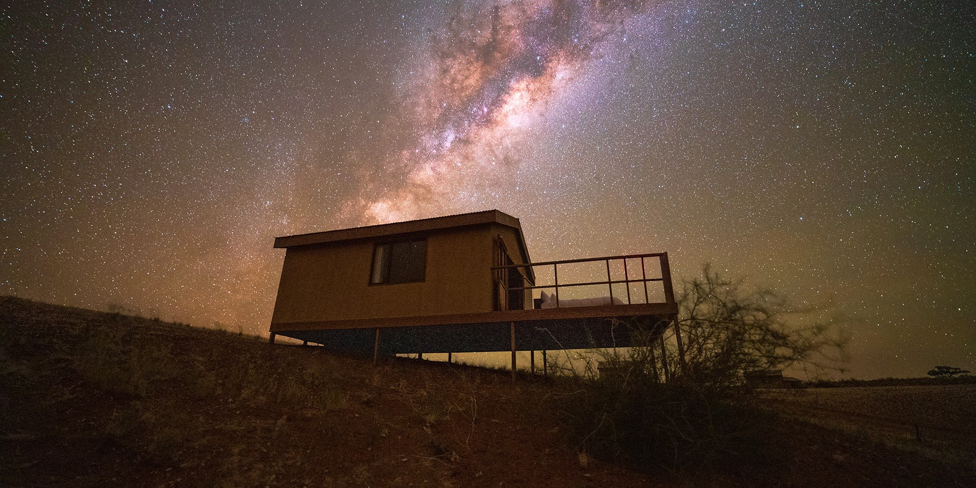 Namib Dune Star Camp, Bungalow, Nachthimmel, Namibia