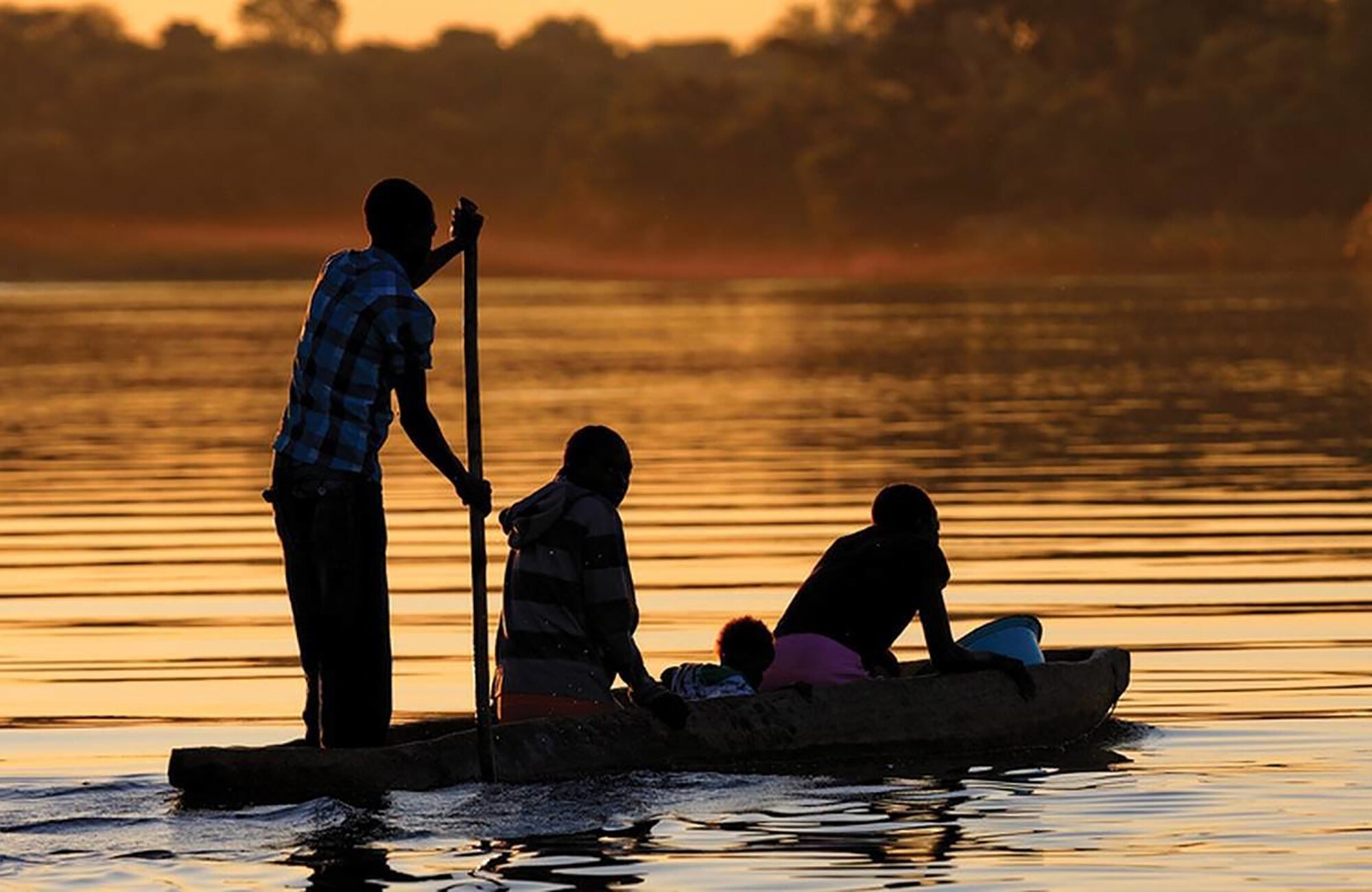Mukoro on the Okavango at sunset, Namibia