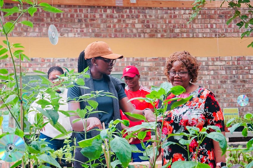 Namibians in garden, Namibia