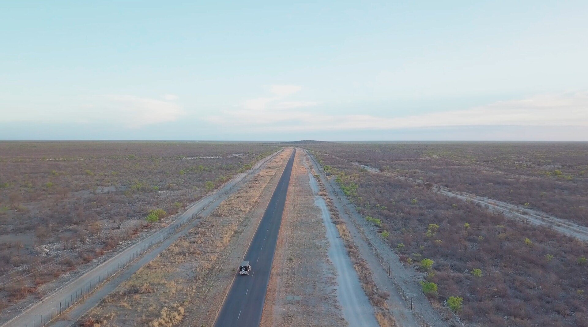 Bird's-eye view of Etosha National Park, Namibia. 