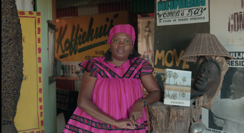 Gondwana’s Etosha Collection’s manager dress in Namibia's Owambo cultural atire. 